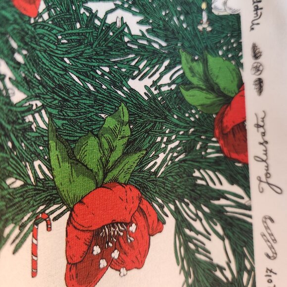 Nuppu Print Joulusatu Organic Jersey Fabric 2 Yards, Christmas Knit Cotton with - Picture 8 of 12